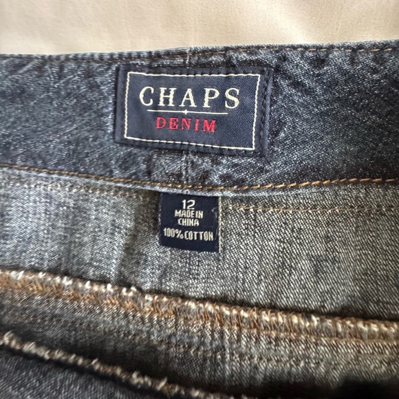 Vintage Y2K Chaps Denim Midi Skirt - Picture 12 of 12